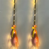 JLFNYA Magical Halloween Witches Brooms, Halloween Decoration Witch Flying Broomstick, Halloween Wooden Witch’s Broom, for Indoor Outdoor Porch Yard Party Home Decor, Halloween Porch Decorations