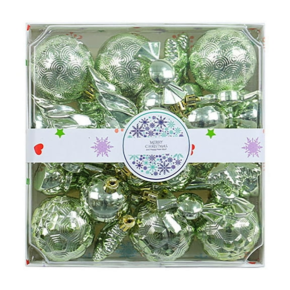 JLFNYA Mini Christmas Ornaments Clearance,Christmas Balls Ornament,28pcs Christmas Decorations 3/4/5cm Plastic Electroplated Special-shaped Colorful Balls Christmas Set