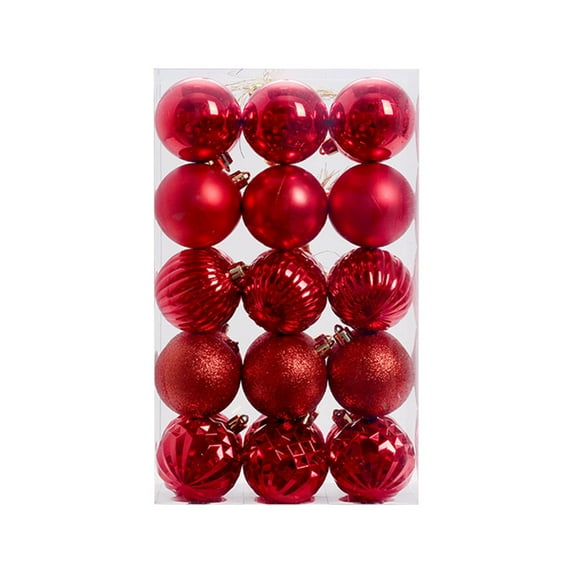 JLFNYA Mini Christmas Ornaments Clearance,Christmas Balls Ornament,30 of Christmas Ball Ornaments Shatterproof Christmas Decorations Christmas Tree Wedding Party Decorations Ball,6cm