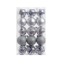 JLFNYA Mini Christmas Ornaments Clearance,Christmas Balls Ornament,30 of Christmas Ball Ornaments Shatterproof Christmas Decorations Christmas Tree Wedding Party Decorations Ball,6cm