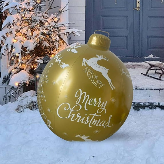 JLFNYA Mini Christmas Ornaments Clearance,Christmas Balls Ornament,Christmas Decoration Bell Ball 60cm Outdoor Christmas Inflatable Decorated Ball Pvc Inflatable Christmas Ball