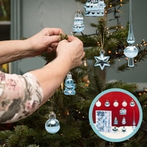 JLFNYA Mini Christmas Ornaments Clearance,Christmas Balls Ornament,Christmas Pendant Decorative Shatterproof Christmas Tree Pendants Hanging Christmas Baubles Ornaments Set Pack of 34 Pcs