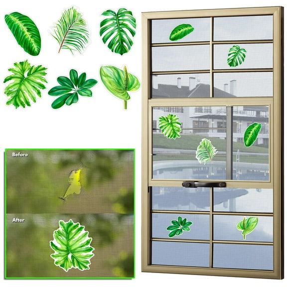 JLFNYA Mosquito Zapper,Leaf Screen Window Magnetic Pair Suction Paste Pvc Screen Window Mosquito Net Repair Window Paste Anti-Collision Paste Refrigerator Sticker