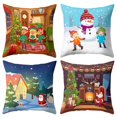 thumbnail image 1 of JLFNYA Pillow Covers,Pillow Protector Clearance!Christmas Print Pillow Case Polyester Sofa Car Cushion Cover Home Decor 4Pcs, 1 of 4
