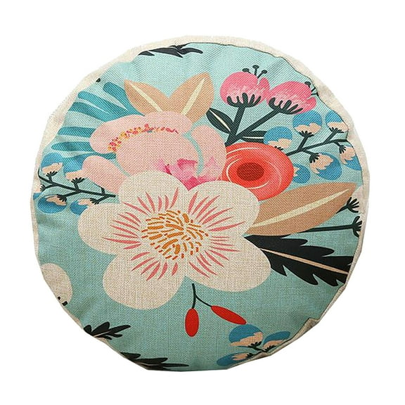 JLFNYA Pillow Covers,Pillow Protector Clearance!Cotton Linen Car Sofa Cushion Cover Home Furnishing Round Case