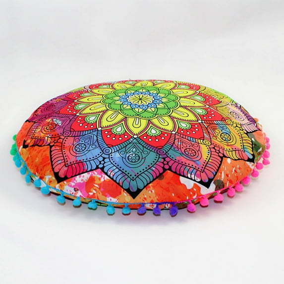 JLFNYA Pillow Covers,Pillow Protector Clearance!Round Bohemian Meditation Cushion Cover Ottoman Cushion Pillowcase Pillow Cover