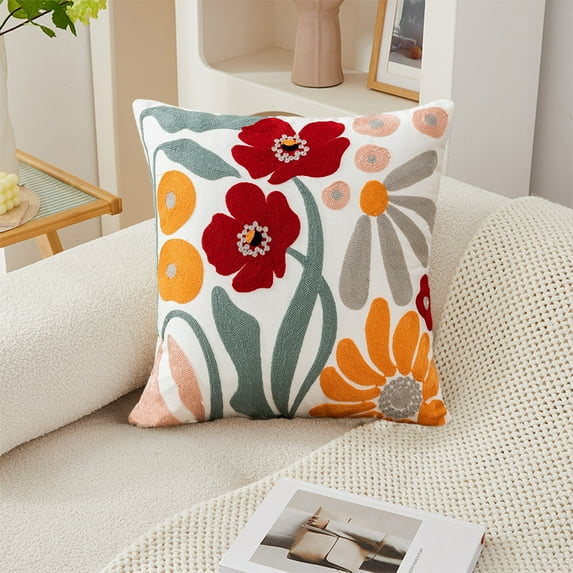 JLFNYA Pillow Covers,Pillow Protector Clearance!Spring and Summer Pillow Covers Farmhouses Flower Plant Throw Pillow Covers Outdoor Cushion Case For Couch Home Sofa Living Room