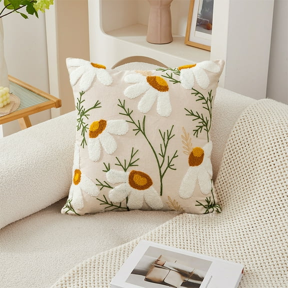 JLFNYA Pillow Covers,Pillow Protector Clearance!Spring and Summer Pillow Covers Farmhouses Flower Plant Throw Pillow Covers Outdoor Cushion Case For Couch Home Sofa Living Room