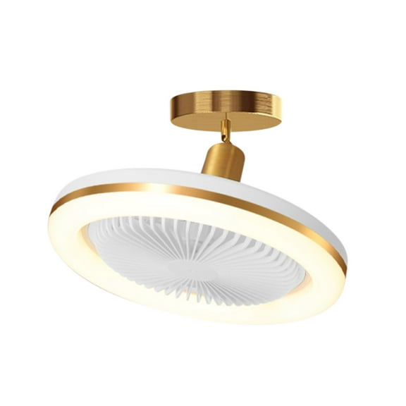 JLFNYA Portable Fan,Ceiling Style Modern Sketchy And Luxurious Circular Dining Table Dining Hall Pendant Light Invisible And Silent Master Bedroom Fan Light