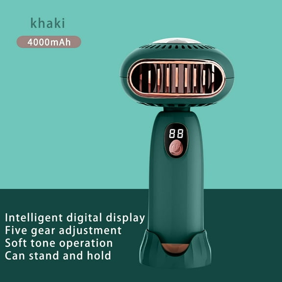 JLFNYA Portable FanHandheld Fan, Small Fan, Portable Pocket Fan, Rechargeable Mini USB Fan, 5-speed Wind Power, Kids Ladies Men Home Office Indoor Outdoor Travel