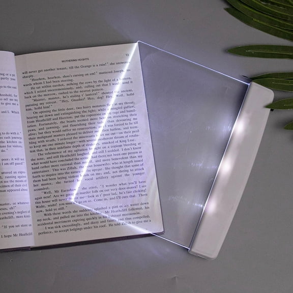 JLFNYA Small Reading Light, Book Light for Reading, Flat Book Light for Reading in Bed at Night, Rechargeable Clear LED Flat Reading Light, Gift for Reader, Long Lasting, for Bedroom Dorm Family