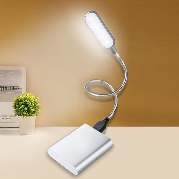JLFNYA Small Reading Light, Clip Reading Lamp, Mini LED Lamp with USB Cable, Intelligent Folding USB Night Light, Long Lasting, for Bedroom Dorm Family