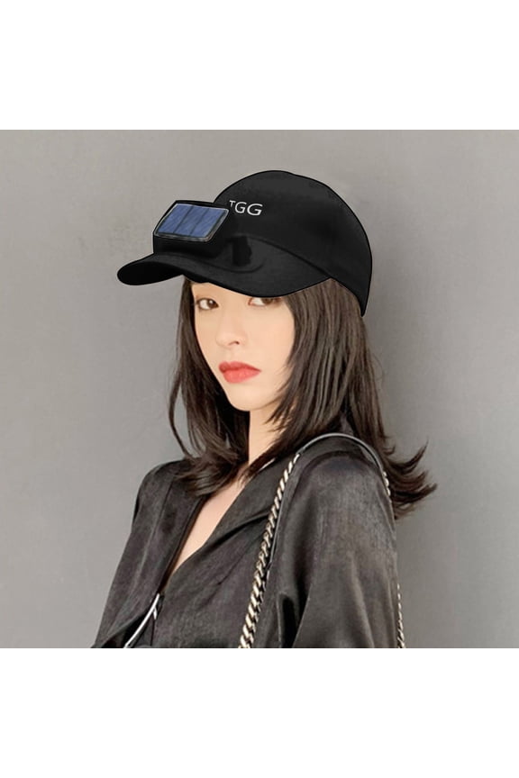 Solar Fan Cap with USB Charging, Multifunctional Large Wind Portable Summer Essentials for Men Cool Accessories Suitable for Sunscreen Outdoor Beach Camping Fishing Father's Day Gifts