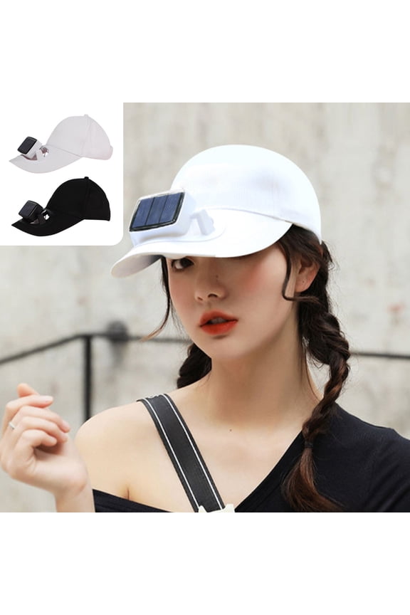 Solar Powered Fan Hat, Multifunctional Big Wind USB Portable Cool Accessories for Men Summer Essentials for Sunscreen Outdoor Beach Camping Fishing Father's Day Gifts