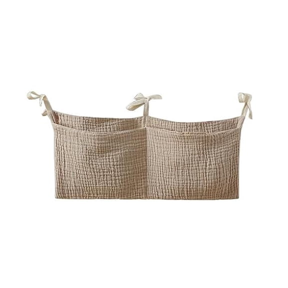 JLFNYA Storage Bags with Zipper, Storage Bags, Baby Crib Storage Bag Hanging Bag Storage Bedside Storage Bag