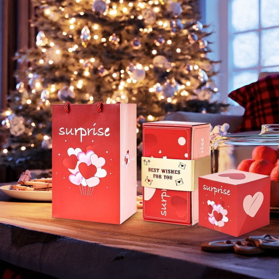 JLFNYA Surprise Gift Box Explosion, 12 Pop-Up Explosion Gift Box, Valentine's Day Surprise Bounce Box Gift, Unique Folding Bouncing Gift Box, Valentine's Day Birthday Surprise Blast Gift Boxes