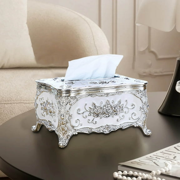 JLFNYA Tissue Box Cover, Tissue Box Cover Rectangle, Kleenex Box Cover, Kleenex Tissues Boxes Cover, Home Office Bathroom Decor, Suitable for Bedrooms, Office, Car, Nightstand, Dining Table