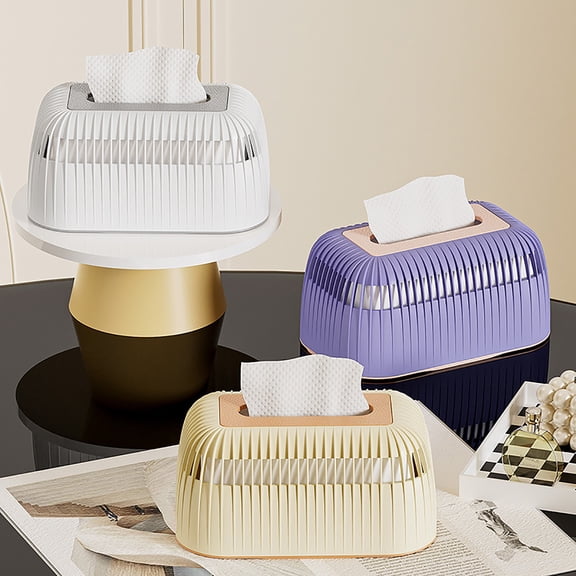 JLFNYA Tissue Box Cover, Tissue Box Cover Rectangle, Kleenex Box Cover, Kleenex Tissues Boxes Cover, Home Office Bathroom Decor, Suitable for Bedrooms, Office, Car, Nightstand, Dining Table