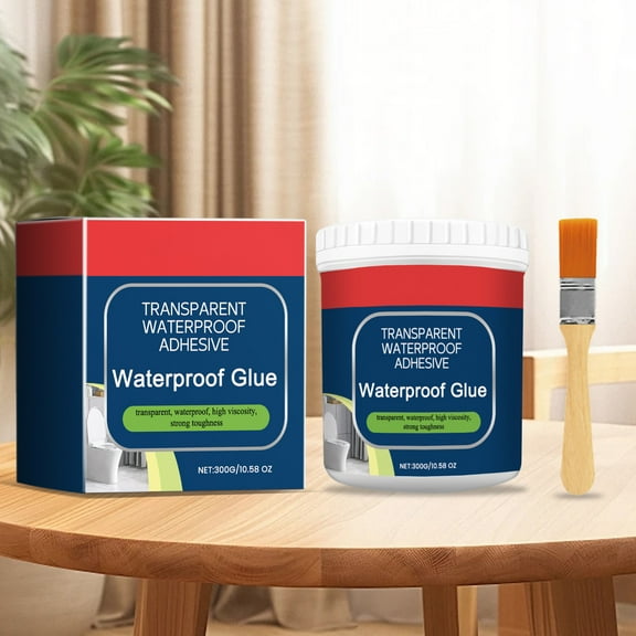 JLFNYA Transparent Waterproof Glue, Bathroom Caulk, Waterproof Caulk, Transparent Water Proof Adhesive, Coating Adhesive, Suitable for Indoor, Outdoor, Toilet, Kitchen, Bath, Shower, Sink, Wall