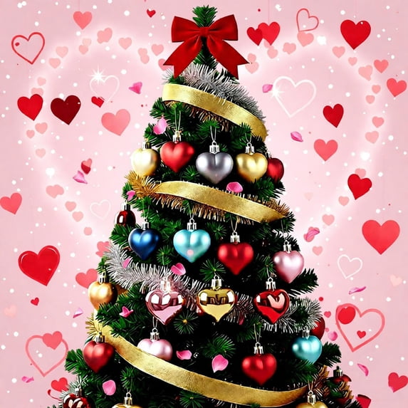 JLFNYA Valentine's Day Tree Ornaments, Heart Ornament Decorations, 12 Pcs Heart Shaped Decorations Bauble, Valentine's Day Christmas Wedding Anniversary Gifts