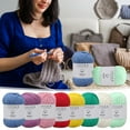 thumbnail image 1 of JLFNYA Yarn Clearance,Crochet Thread,4 Strands Of Combed Milk Cotton Thread Diy ,Soft Crochet Blend Yarn Plain Knitting Wool for Handcrafts Jumpers Blankets Weaving, 1 of 4