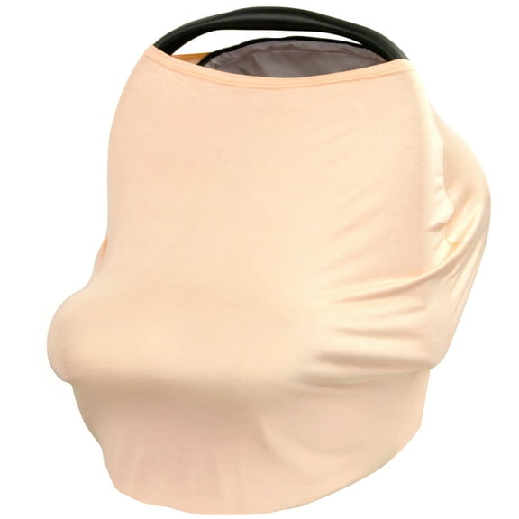 JLIKA Baby Car Seat Canopy Cover and Stretchy Nursing Cover - Peach