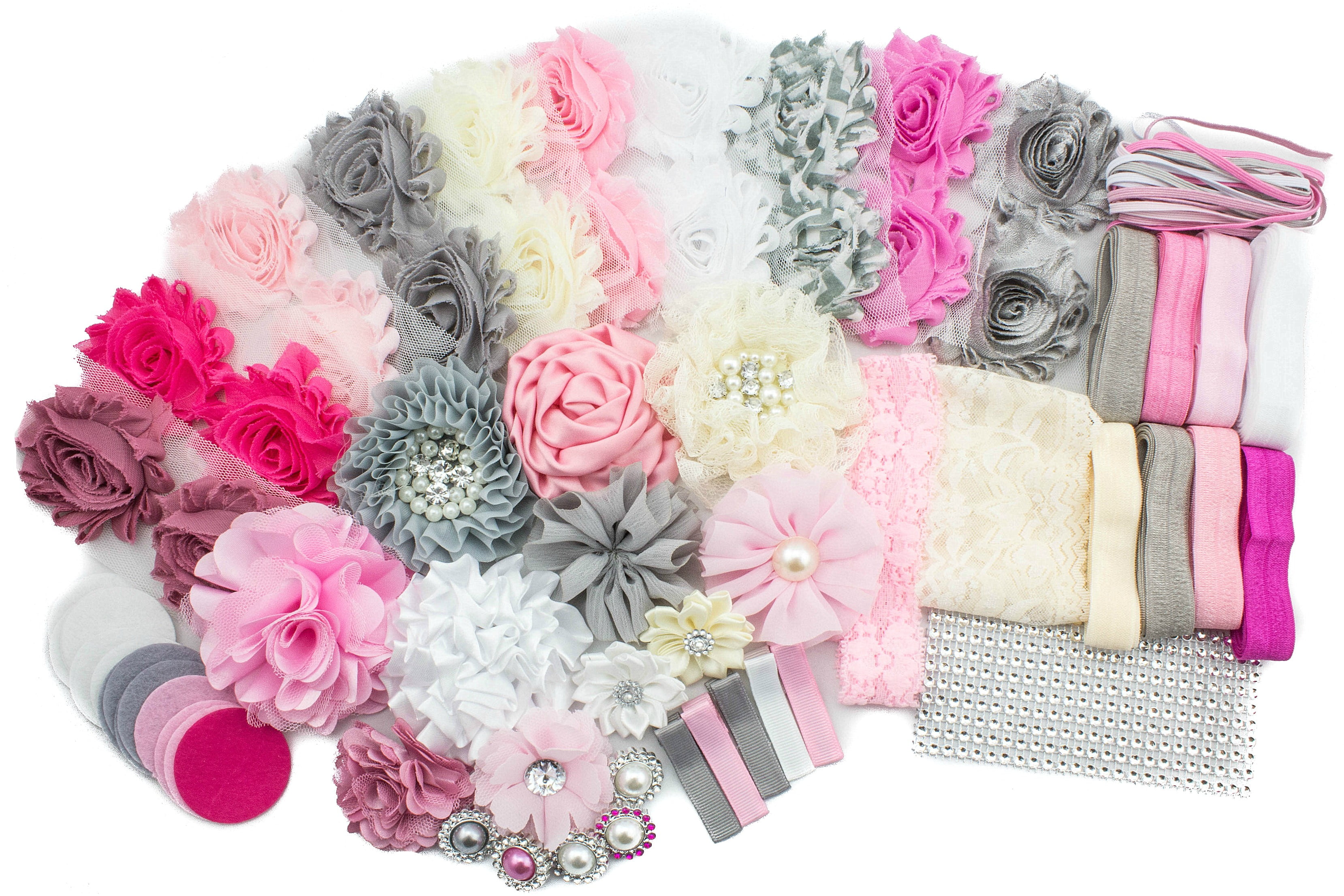 DIY Baby Headband Kit - Make Over 30 Headbands | Baby Shower Craft Activity With Flowers, Elastic & Supplies 2 thumbnail image