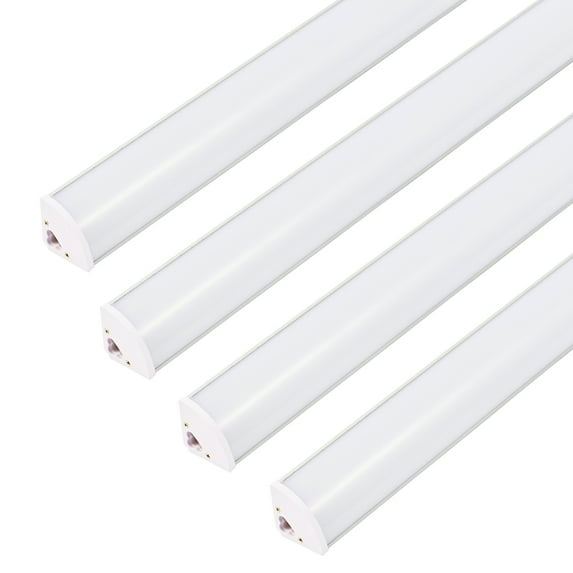 JLLED 4 PackLED Cabinet Lighting 40W V-Shaped Corner Strip Lights 4FT Integrated Tube Bulbs Daylight 6000K for Under Cabinet, Counter, Showcase, Closet, and Shelf, Ceiling, Wall