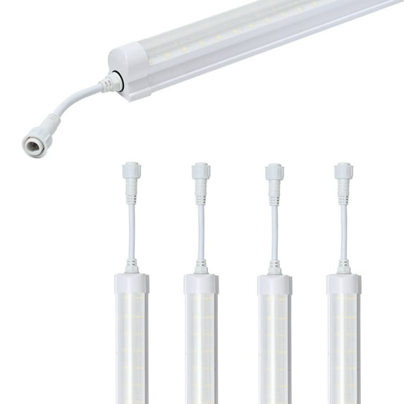 JLLED 4Pack LED Freezer Tube Lights 6FT 50W T8 Integrated Cooler Cool White 6000k Waterproof Refrigerator Light for Fridge, Supermarkets or Grocery Stores