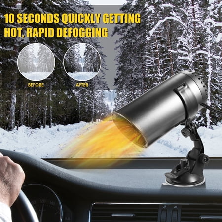Paddsun 12V Car Heater Defogger Cup Shape Auto Warm Air Blower Fast Defroster Windshield