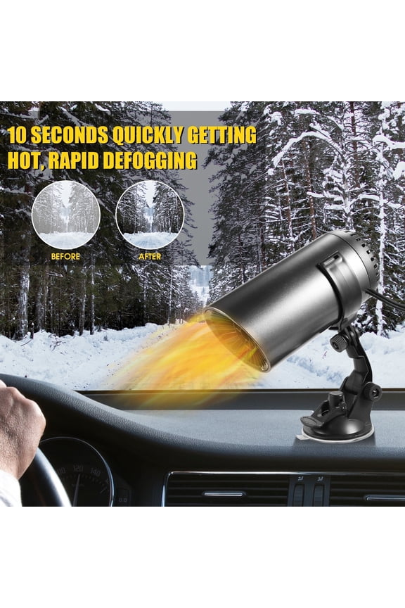 12V Car Heater Defogger Cup Shape Auto Warm Air Blower Fast Defroster Windshield