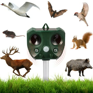  Ultrasonic Animal Repeller,360°Solar Pest Animal Repellent,Cat  Repellent Outdoor,Squirrels Repellent with Motion Sensor & Flashing  Light,Deer Repellent Devices,Repel,Deer,Rabbit,Raccoon,Dog,Bird