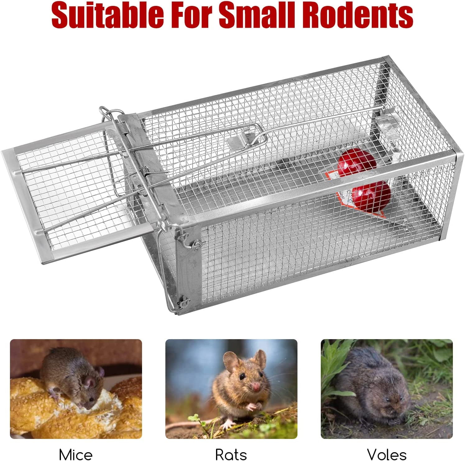 JLLOM 2Pack Rat Trap Indoor and Outdoor Mouse Traps for Small Rodent