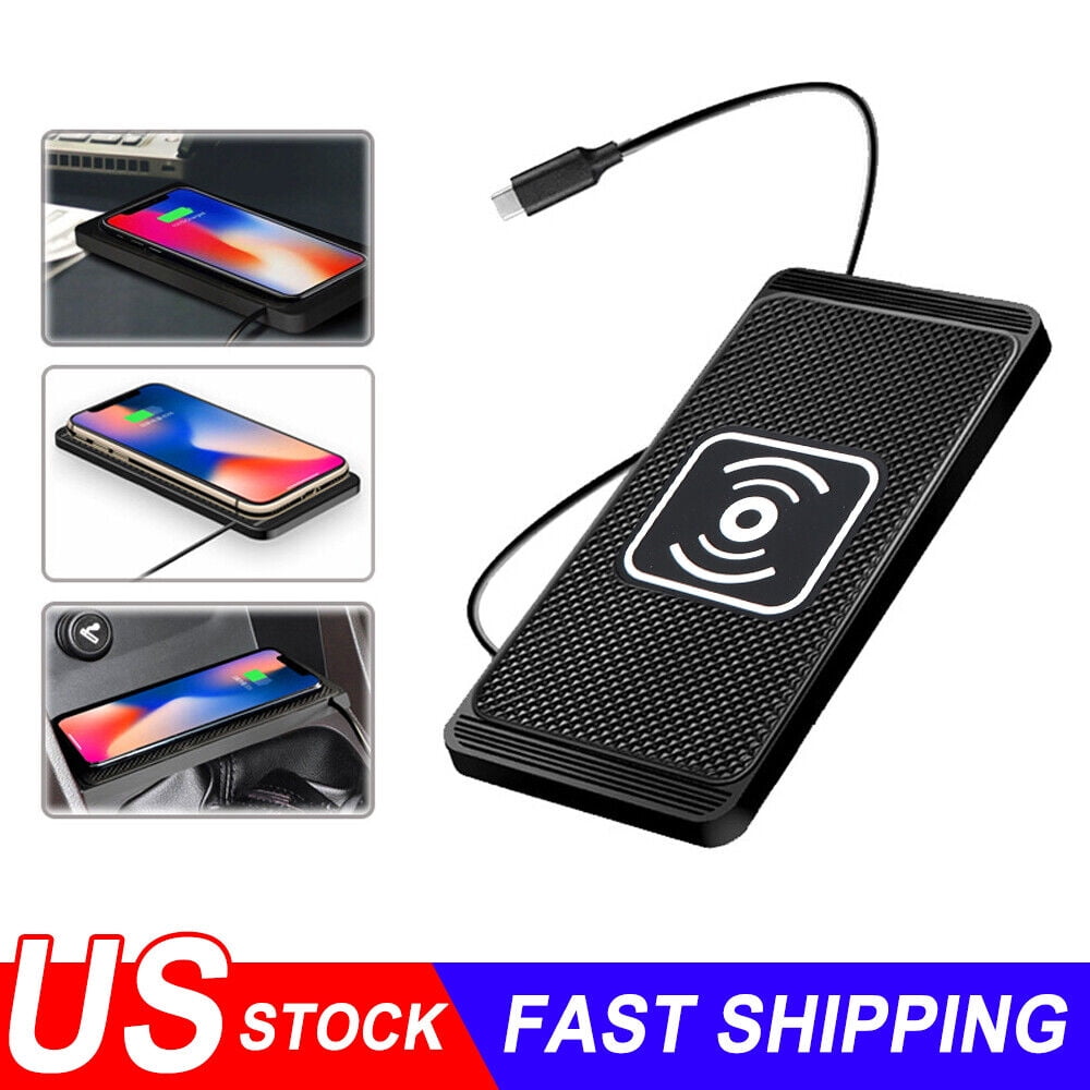 JLLOM 2Pcs Smart 15W Qi Car Phone Charger Fast Wireless Charging Pad