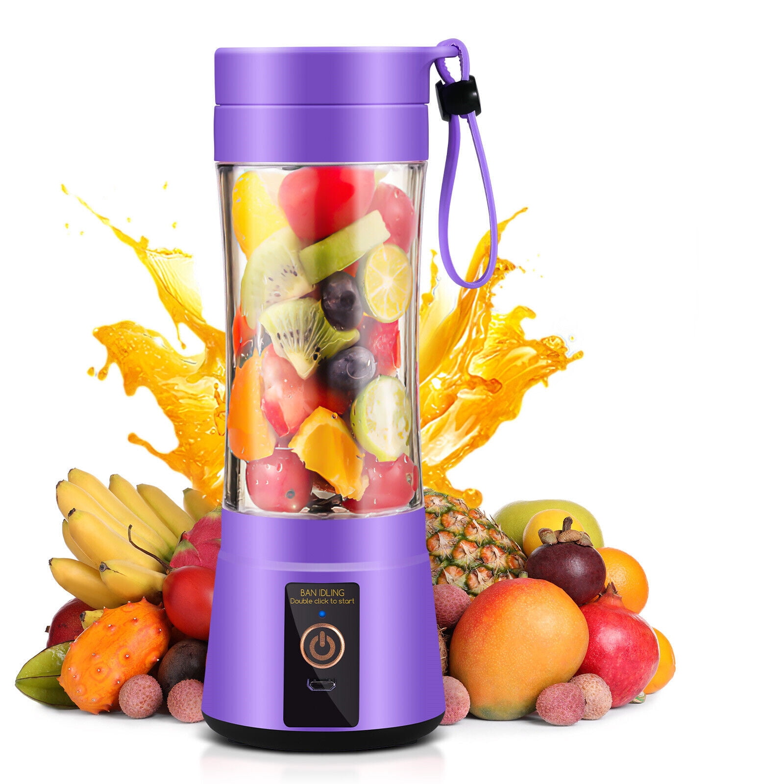 Double Cup Portable Blender Make Delicious Shakes Smoothies Anywhere With  Usb Charging Travel Friendly Design, 90 Days Buyer Protection