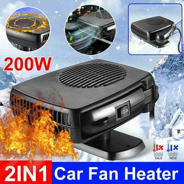 JLLOM 360° 200W Car Heater DC 12V Heating Cooling Fan Windshield