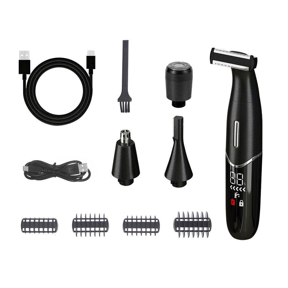 JLLOM 4in1 Men Body Trimmer Electric Groin Hair Trimmer Waterproof Body