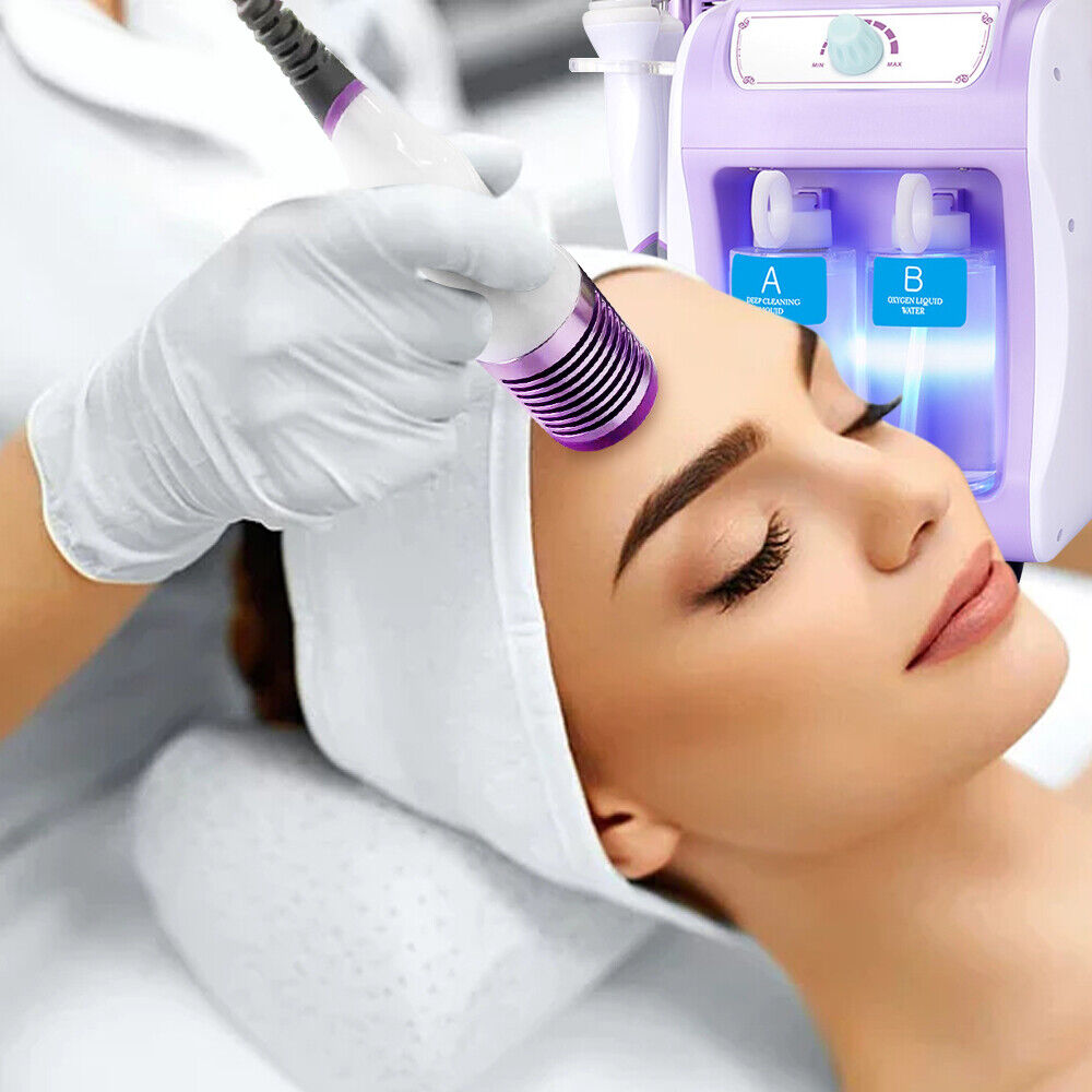 JLLOM 6 in 1 Hydra Machine Water Oxygen Hydro Dermabrasion Facial