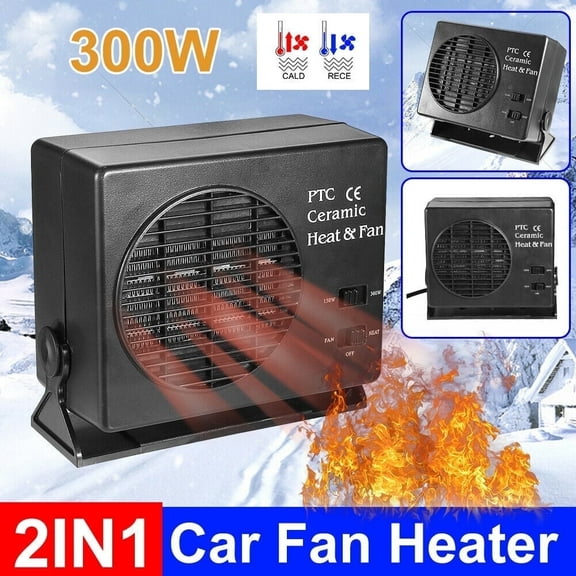 JahyElec Auto Car Truck Fan Heater Portable Window Defroster 12V 300W For Vehicle