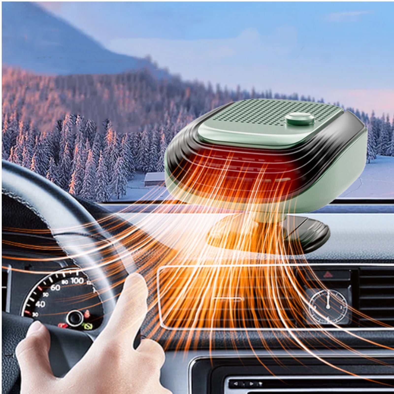 Paddsun Car Heating Heater, 12V 120W Electric Fan Defogger Defroster Demister Windshield