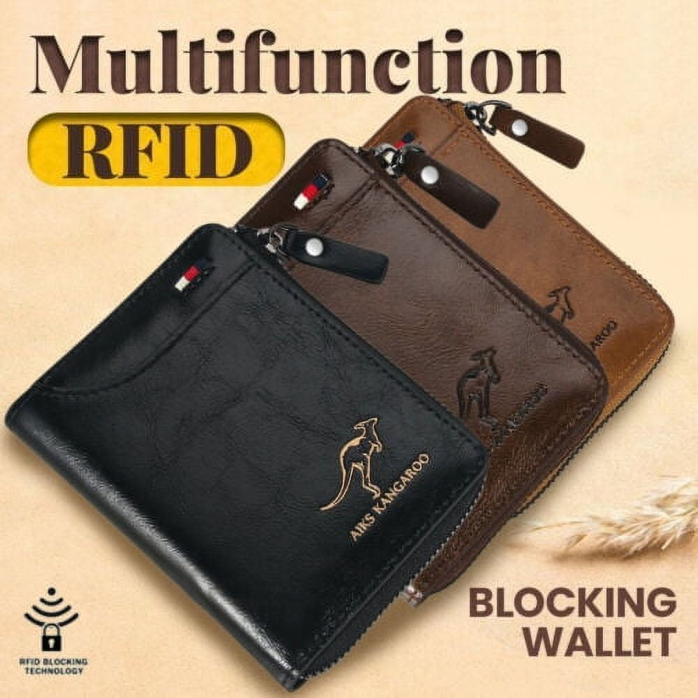 New Men Men's RFID Blocking T1 Leather Wallet Credit Card ID Durable  Waterproof