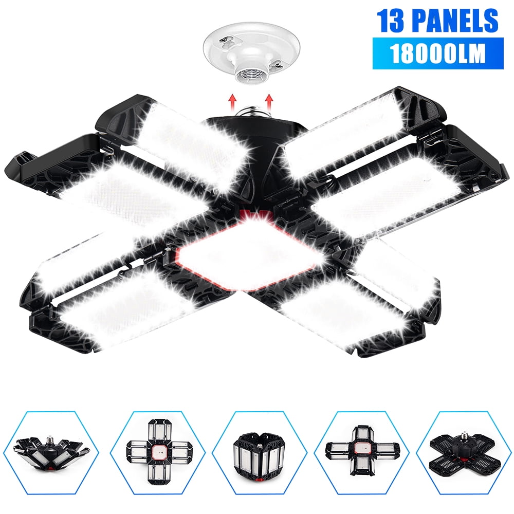 60W/45W LED Garage Lights, TSV 4/3 LED Heads Foldable Trilright Garage Ceiling Lighting 3200LM 6500K White LED Shop Light, Deformable LED Garage Ceiling Lighting Bulbs Workshop Light for Workbench 60W/45W LED Garage Lights, TSV 4/3 LED Heads Foldable Trilright Garage Ceiling Lighting 3200LM 6500K White LED Shop Light, Deformable LED Garage Ceiling Lighting Bulbs Workshop Light for Workbench