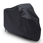 JLLOM Motorcycle Cover Waterproof Heavy Duty with Lock-Holes & Storage Bag for Outside Storage UV resistant 3XL