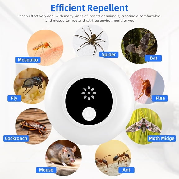 JLLOM Mouse Repellent 6 Pack Nightlight Rodent Spider Ant Insect Fly Repellent Home Indoor Indoor