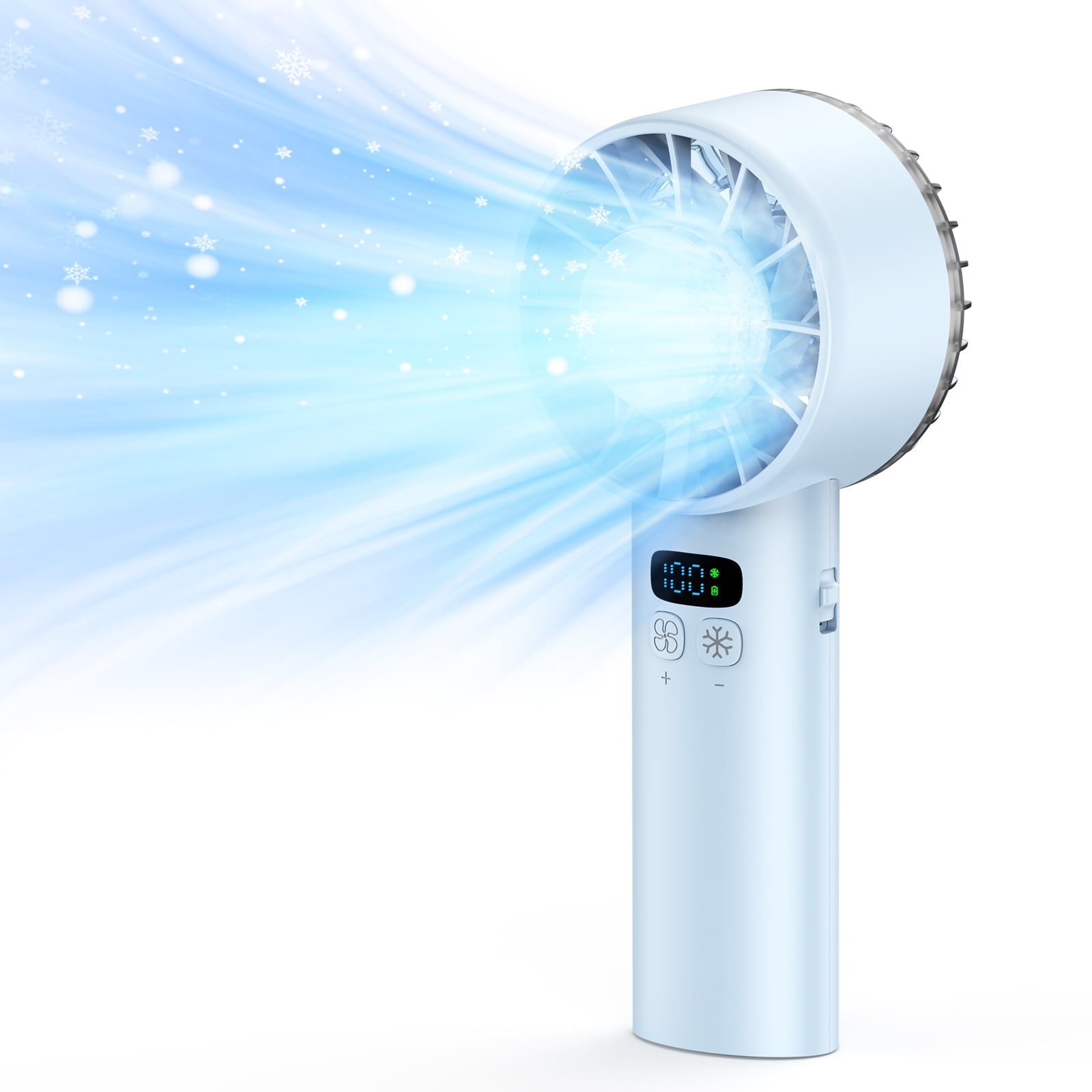 JLLOM Portable Handheld Fan, 5200mAh 100 Speed Wind USB Rechargeable ...