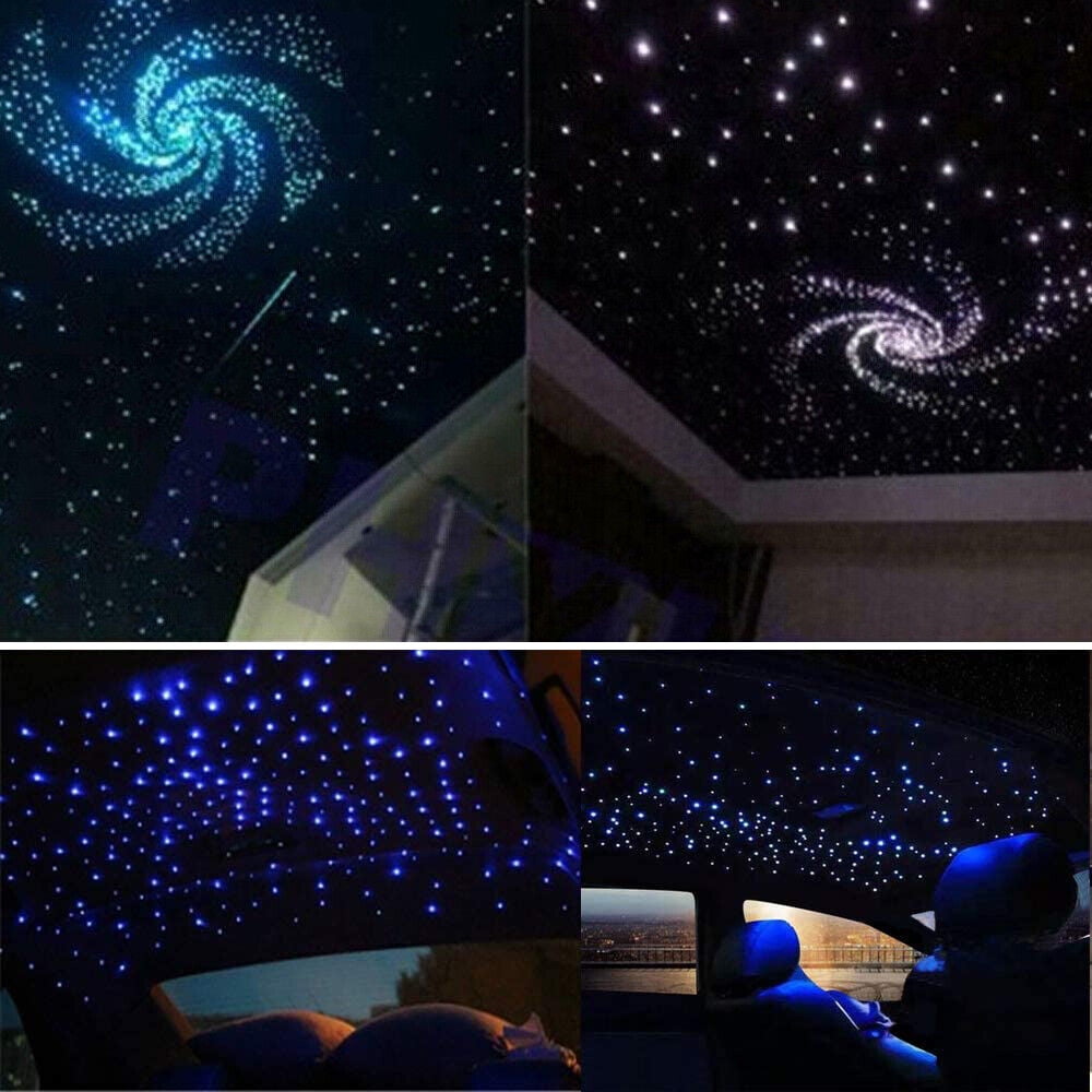 JLLOM RGB LED Car Roof Ceiling Headliner Star Light Kit Atmosphere Fiber Optic Lighting