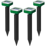 JLLOM Solar Mole Repellent, Ultrasonic & Solar Powered Gopher Repellent, Waterproof Sonic Groundhog Repeller Rodent Gopher Deterrent Vole Chaser for Lawn, Yard & Garden of Outdoor Use (4 Pack)