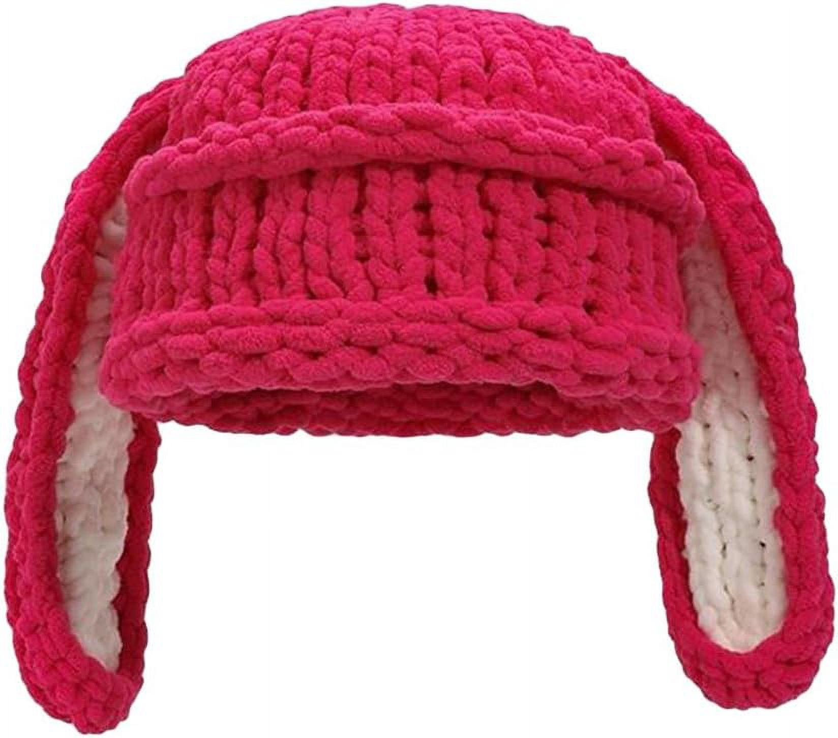 JLMMEN Bunny Hats Beanie for Women Cute Rabbit Crochet Hat Long Ears
