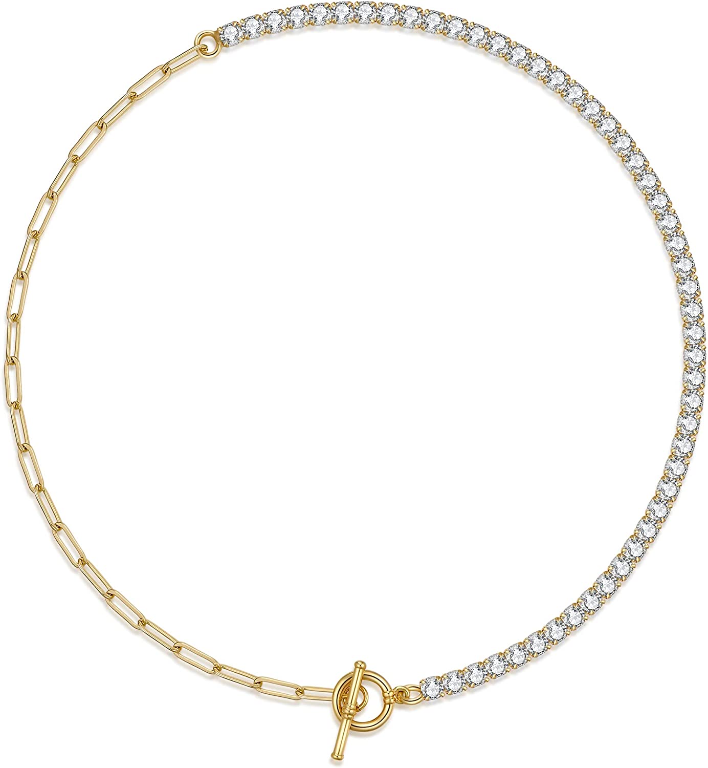  LOKLIFFAI Gold Dainty Choker Necklace Cz Pearl Pendant Necklace  18k Gold Plated Beads Chain Layered Necklace for Women Jewelry Gifts:  Clothing, Shoes & Jewelry