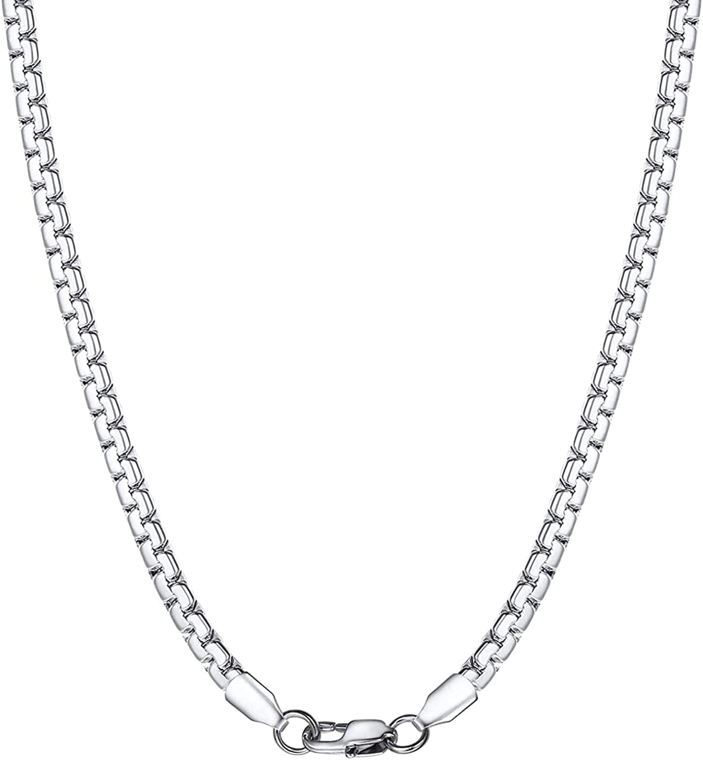 JLMMEN STORE Silver Cuban Link Chain For Men Chain Necklace For Women